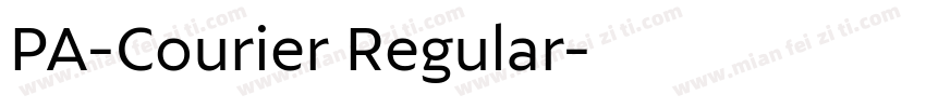 PA-Courier Regular字体转换
